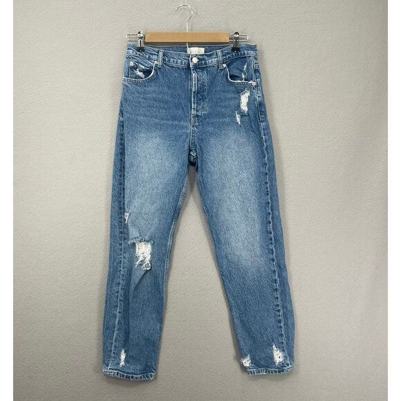 Rails Jeans Womens 29 Blue Melrose Classic Slim Distressed Grunge High Rise Boho - Picture 1 of 14